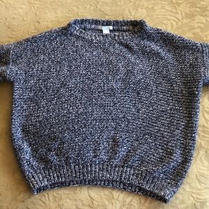 Black and white knitted sweater